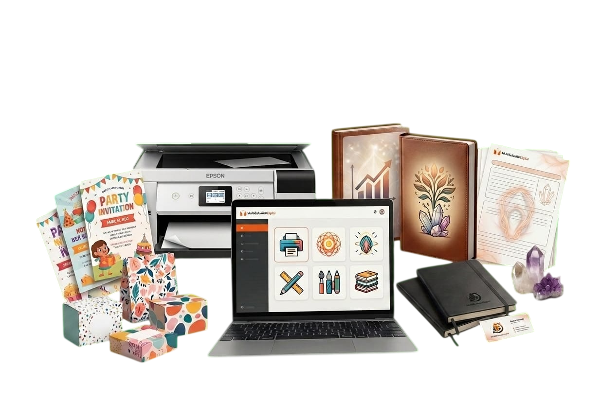 Productos y servicios de MultiSolución Digital: impresoras, kits imprimibles, e-books y desbloqueo energético